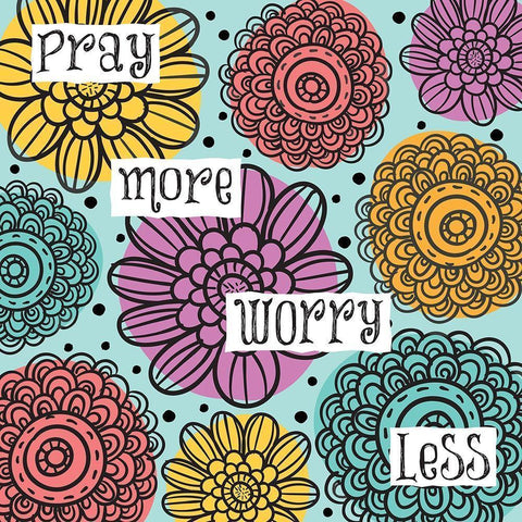 Whimsical Pray Black Modern Wood Framed Art Print by Hogan, Melody