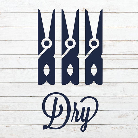 Laundry Dry 1 Black Modern Wood Framed Art Print with Double Matting by Hogan, Melody