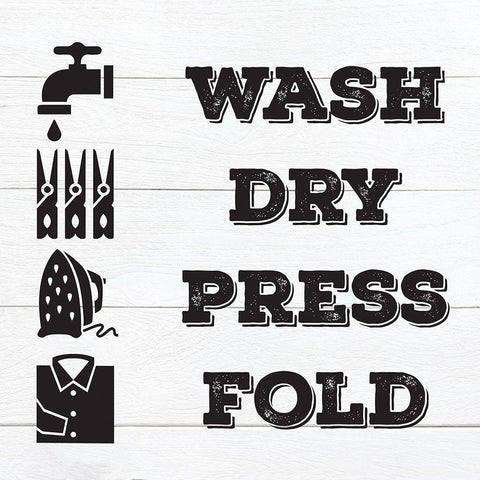 Laundry Steps White Modern Wood Framed Art Print by Hogan, Melody