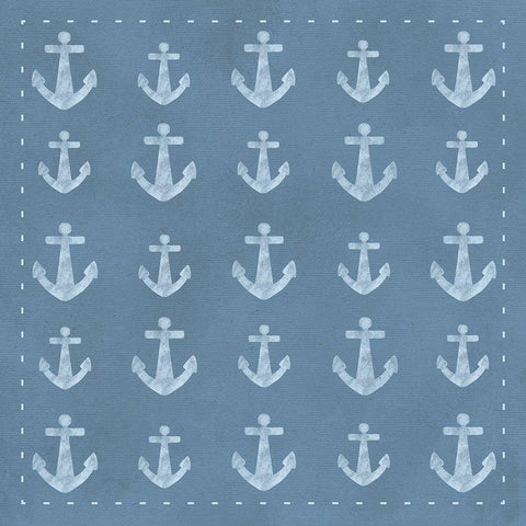 Anchors Aweigh Black Ornate Wood Framed Art Print with Double Matting by Hogan, Melody