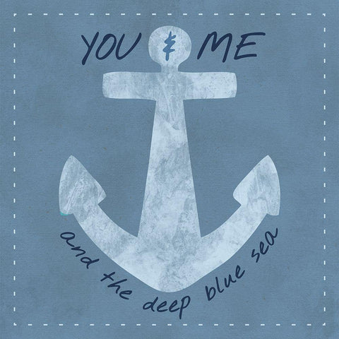 You And Me White Modern Wood Framed Art Print with Double Matting by Hogan, Melody