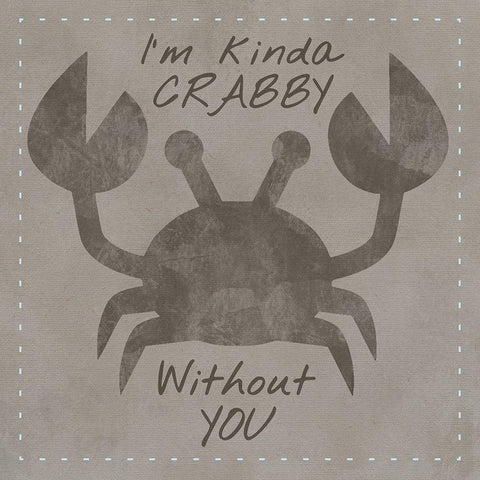 Kinda Crabby Gold Ornate Wood Framed Art Print with Double Matting by Hogan, Melody