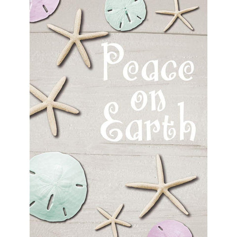 Peace On Earth Black Modern Wood Framed Art Print with Double Matting by Hogan, Melody