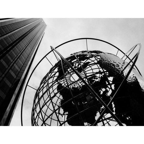 Concrete Planet 37 Black Modern Wood Framed Art Print with Double Matting by Joseph, Michael