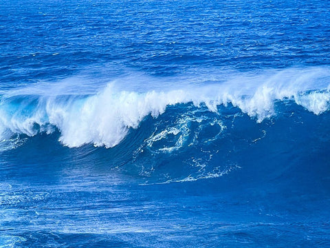 Pacific Cool Black Modern Wood Framed Art Print by Nebula, Melissa