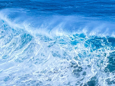 Great Wall of Water White Modern Wood Framed Art Print with Double Matting by Nebula, Melissa