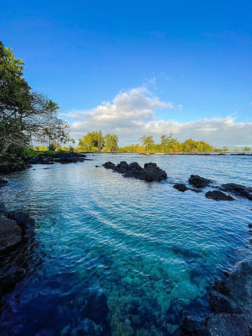 Pacific Ohm White Modern Wood Framed Art Print with Double Matting by Nebula, Melissa