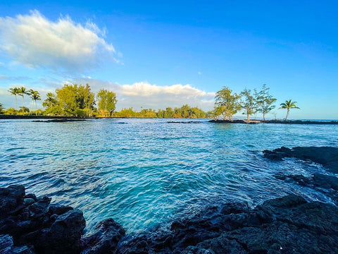 Tidal Calm Black Modern Wood Framed Art Print by Nebula, Melissa