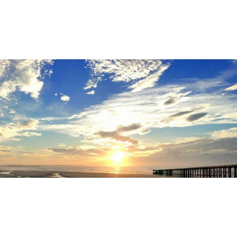 Beach Stroll 1 Black Modern Wood Framed Art Print by Prime, Marcus