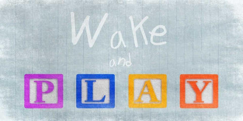 Wake And Play Black Ornate Wood Framed Art Print with Double Matting by Prime, Marcus