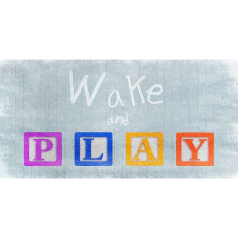 Wake And Play Black Modern Wood Framed Art Print by Prime, Marcus
