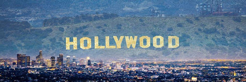 Hollywood Black Modern Wood Framed Art Print by Prime, Marcus