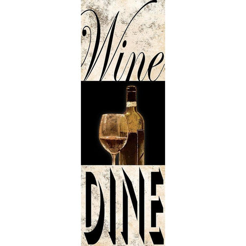 Wine Dine Gold Ornate Wood Framed Art Print with Double Matting by Prime, Marcus