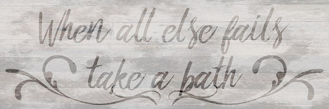 Bath Time Black Ornate Wood Framed Art Print with Double Matting by Prime, Marcus