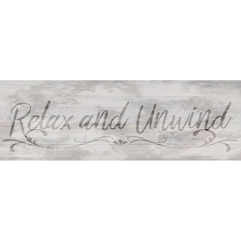 Relax and Unwind White Modern Wood Framed Art Print by Prime, Marcus