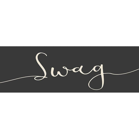 Swag Black Modern Wood Framed Art Print with Double Matting by Prime, Marcus