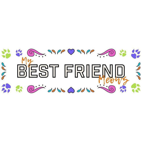 Sugar Best Friend 1 Black Modern Wood Framed Art Print with Double Matting by Prime, Marcus