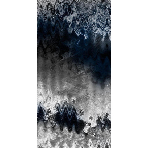 Indigo Sonic 3 Black Modern Wood Framed Art Print by Prime, Marcus