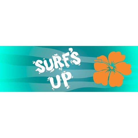 Surfs Up Black Modern Wood Framed Art Print with Double Matting by Prime, Marcus