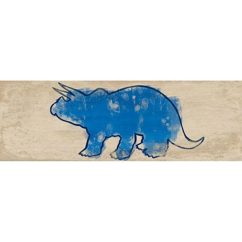 Paint Splashed Dino 1 White Modern Wood Framed Art Print by Prime, Marcus