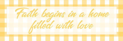 Faith Begins 1 Black Ornate Wood Framed Art Print with Double Matting by Prime, Marcus