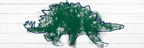 Kiddie Dino 2 White Modern Wood Framed Art Print with Double Matting by Prime, Marcus