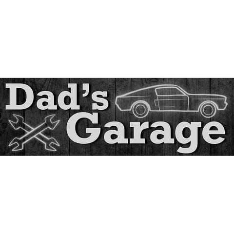 Dads Garage 1 White Modern Wood Framed Art Print by Prime, Marcus