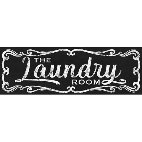 The Laundry Room Black Black Modern Wood Framed Art Print with Double Matting by Prime, Marcus