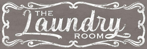 The Laundry Room White Modern Wood Framed Art Print with Double Matting by Prime, Marcus