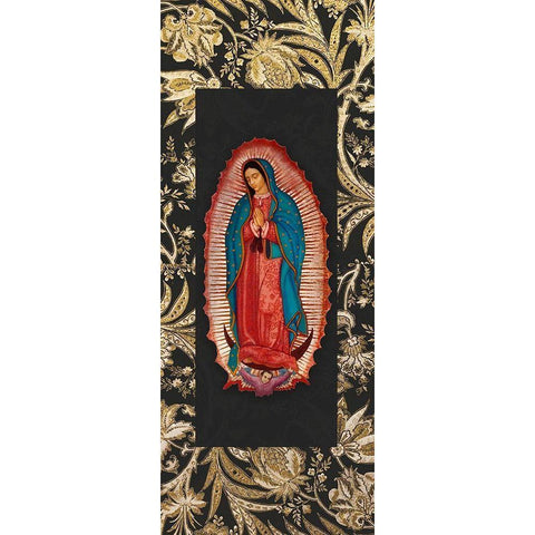 Golden Guadalupe 1 White Modern Wood Framed Art Print by Prime, Marcus