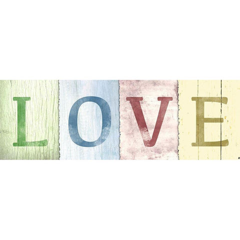 Pastel Love White Modern Wood Framed Art Print by Prime, Marcus