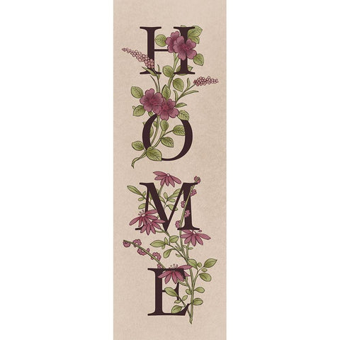 Floral Home 2 Black Modern Wood Framed Art Print with Double Matting by Prime, Marcus