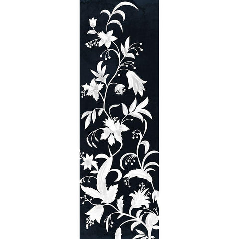 Reaching Floral Vines 1 Black Modern Wood Framed Art Print with Double Matting by Prime, Marcus