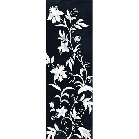 Reaching Floral Vines 2 Black Modern Wood Framed Art Print with Double Matting by Prime, Marcus