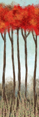 Autumn Passion 1 White Modern Wood Framed Art Print with Double Matting by Prime, Marcus