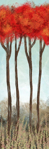 Autumn Passion 2 White Modern Wood Framed Art Print with Double Matting by Prime, Marcus