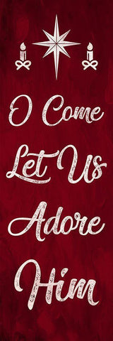 Let Us Adore Him White Modern Wood Framed Art Print with Double Matting by Prime, Marcus