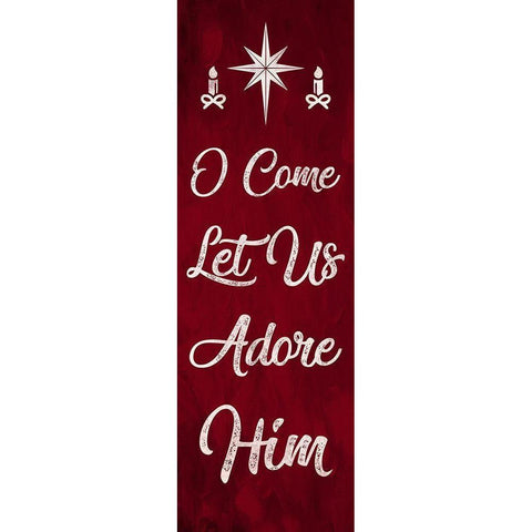 Let Us Adore Him Black Modern Wood Framed Art Print by Prime, Marcus