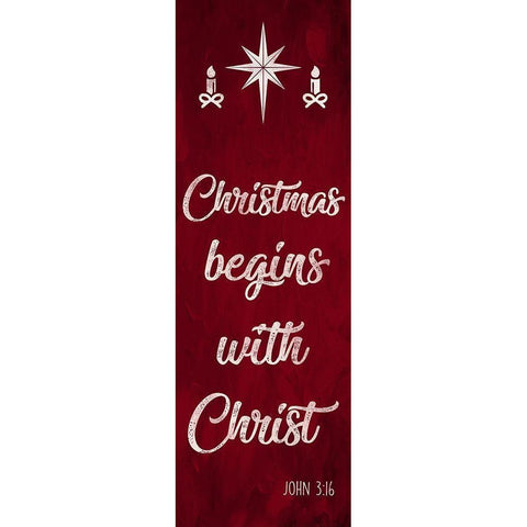 Begins With Christ Gold Ornate Wood Framed Art Print with Double Matting by Prime, Marcus