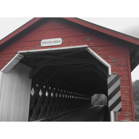 Paper Mill Bridge White Modern Wood Framed Art Print by Prime, Marcus