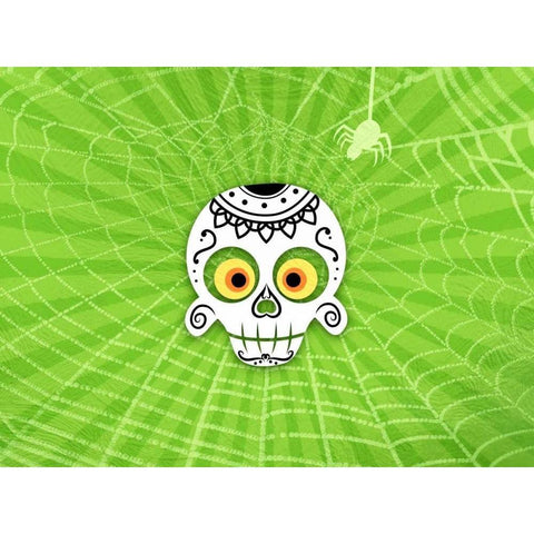 Dia De Los Muertos Gold Ornate Wood Framed Art Print with Double Matting by Prime, Marcus