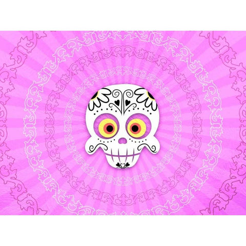 Dia De Los Muertos 2 White Modern Wood Framed Art Print by Prime, Marcus