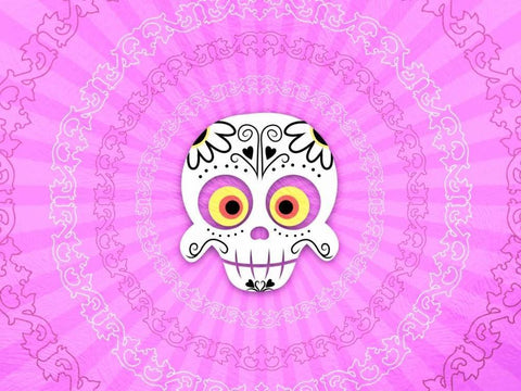 Dia De Los Muertos 2 Black Ornate Wood Framed Art Print with Double Matting by Prime, Marcus