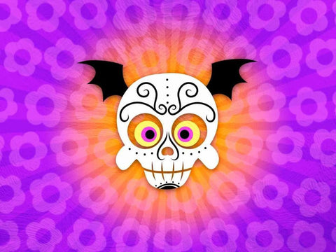Dia De Los Muertos 3 White Modern Wood Framed Art Print with Double Matting by Prime, Marcus