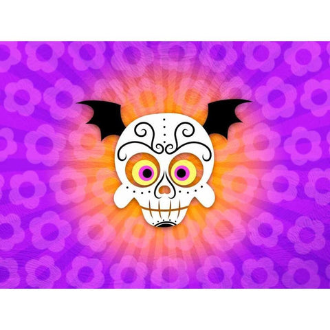 Dia De Los Muertos 3 Black Modern Wood Framed Art Print by Prime, Marcus