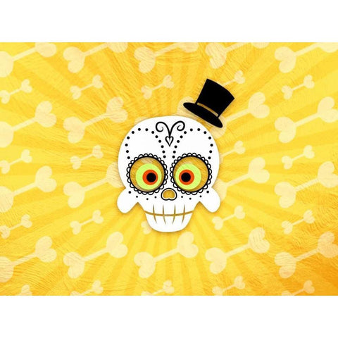 Dia De Los Muertos 4 Gold Ornate Wood Framed Art Print with Double Matting by Prime, Marcus