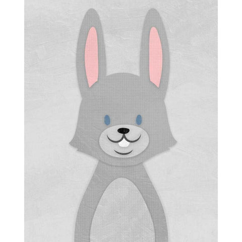 Cheery Bunny White Modern Wood Framed Art Print by Prime, Marcus
