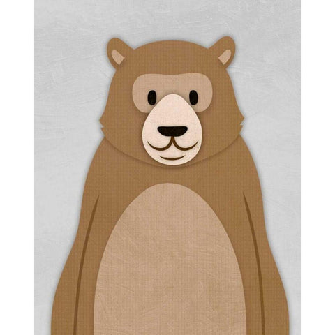 Cheery Bear Gold Ornate Wood Framed Art Print with Double Matting by Prime, Marcus