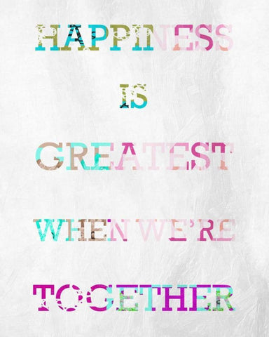 Greatest Happiness White Modern Wood Framed Art Print with Double Matting by Prime, Marcus