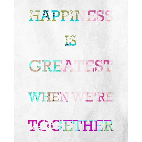 Greatest Happiness White Modern Wood Framed Art Print by Prime, Marcus